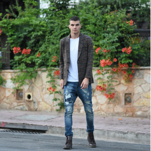 ΑΝΔΡΙΚΟ ΠΑΝΤΕΛΟΝΙ SKINNY JEANS ΦΘΟΡΑ MOHICANS 16-1551 ΜΠΛΕ