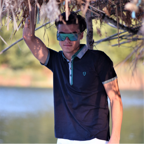 ΑΝΔΡΙΚH ΜΠΛΟΥΖΑ POLO SHIRT MOHICANS 438 ΜΠΛΕ