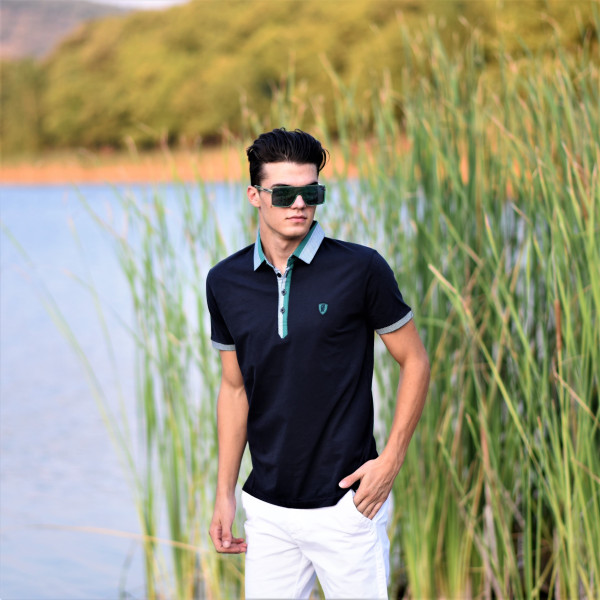 ΑΝΔΡΙΚH ΜΠΛΟΥΖΑ POLO SHIRT MOHICANS 438 ΜΠΛΕ