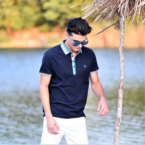 ΑΝΔΡΙΚH ΜΠΛΟΥΖΑ POLO SHIRT MOHICANS 438 ΜΠΛΕ