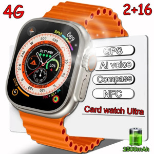 Smartwatch BW9 Ultra 4G κάρτα SIM & Camera HD 2”  Μαύρο