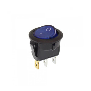 Διακόπτης On - Off 3 Pins με Μπλε Φωτισμό 6A 220V XM07